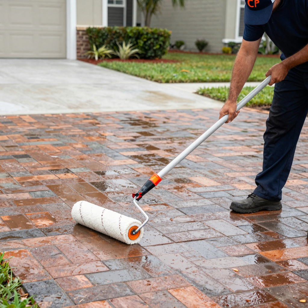 Professional paver sealing service